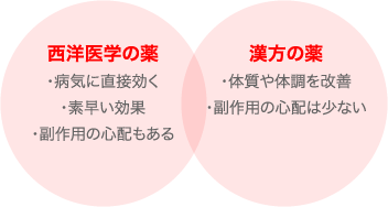 西洋医学の薬と東洋医学の薬